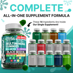 Clean Nutraceuticals open bottle with green apple gummies visible