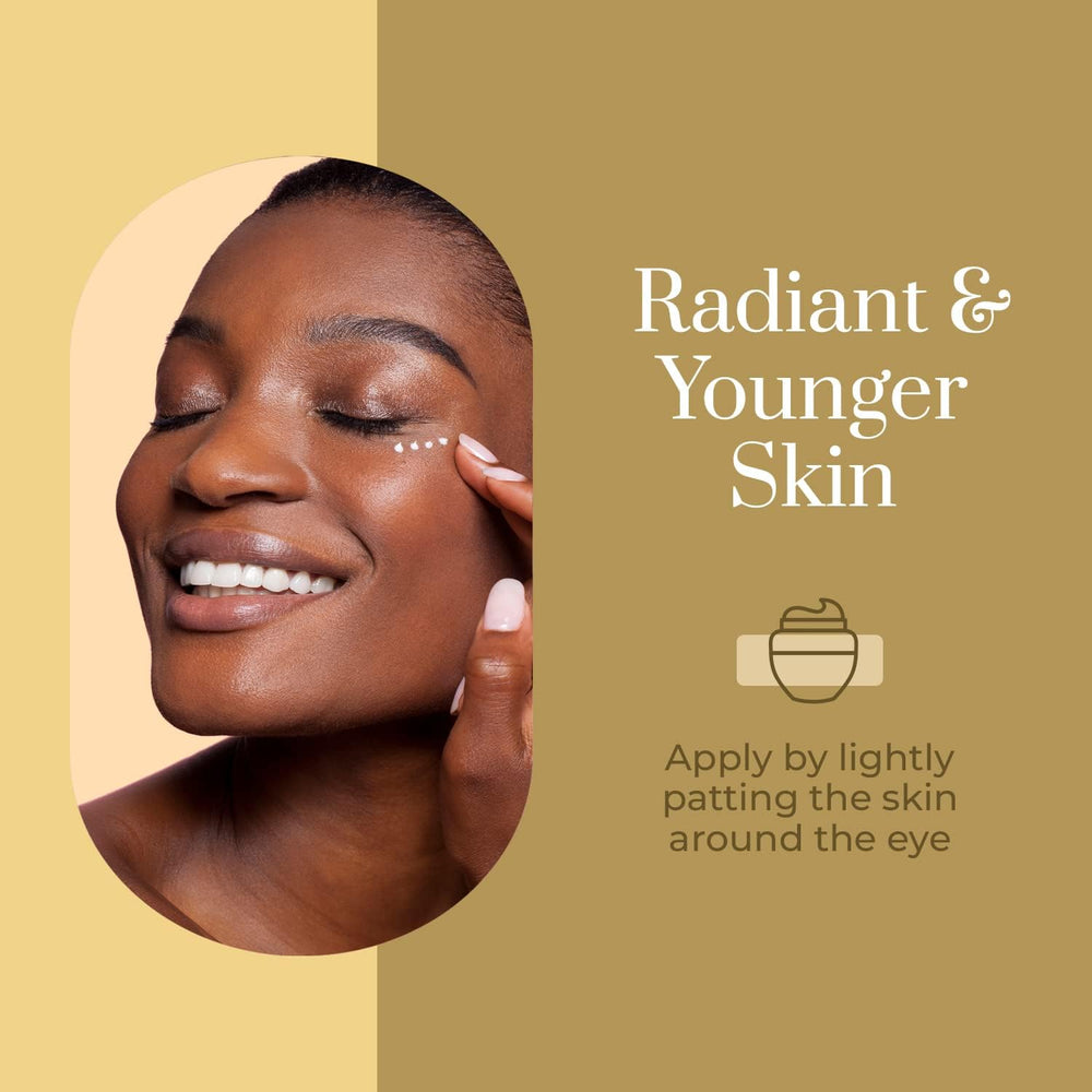 Application scene showing gentle tapping around the eye contour