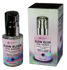 Clear Beauty routine scene with product on skin suggesting brighter, firmer under-eye look.