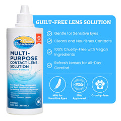 Close-up of Clear Conscience 12 oz bottle