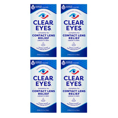 Clear Eyes Contact Lens Relief soothing eye drops bottle and packaging