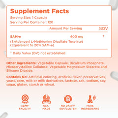 SAM-e 400mg capsules inside bottle