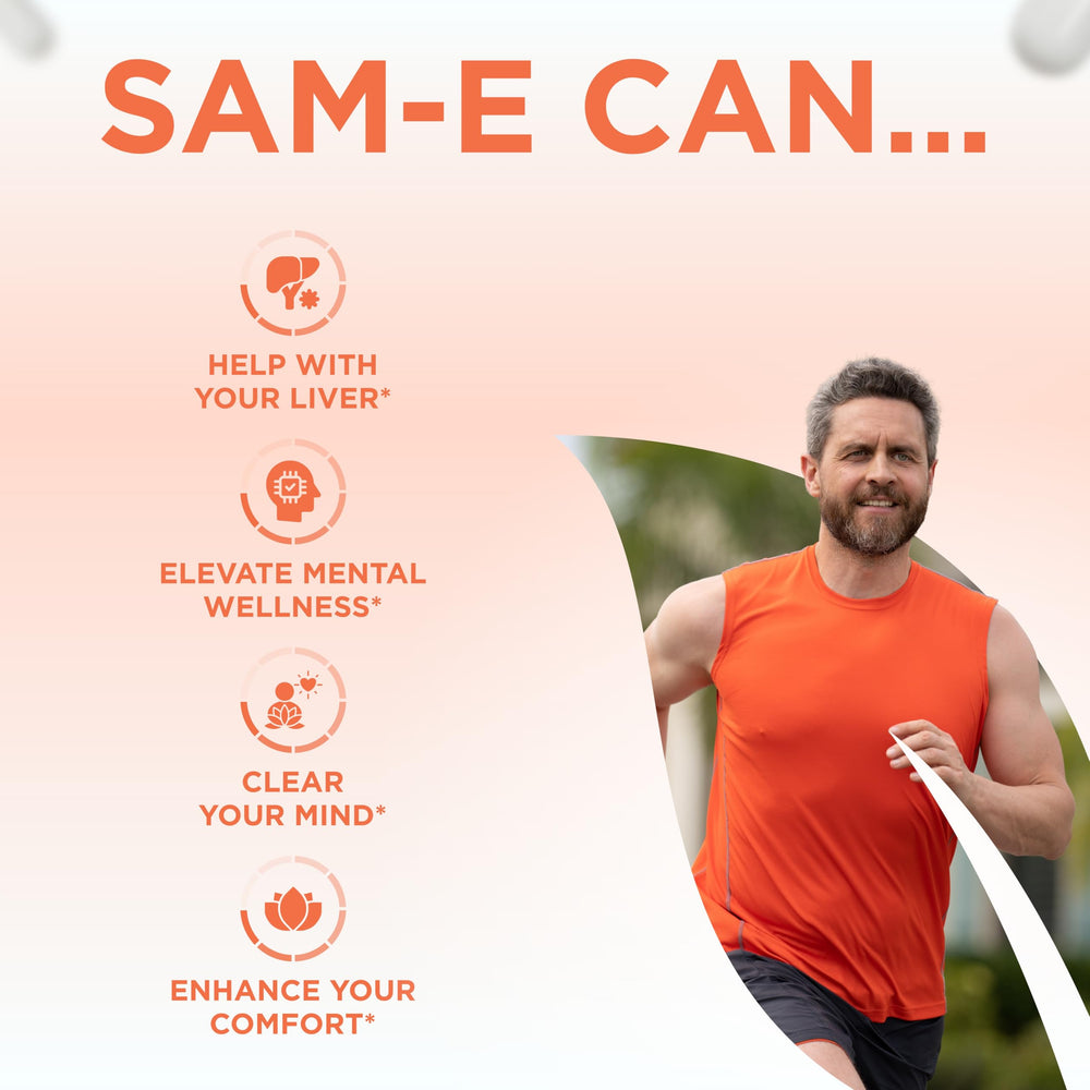 Supplement facts panel for SAM-e 400mg