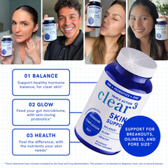Ingredients chart for Clear Skin Supplement
