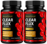 Clear Flux bottle front label showing 60 capsules