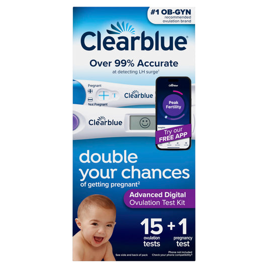 Clearblue Advanced Digital Ovulation Test Kit 16 Count packaging