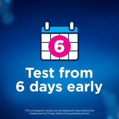 Extra-wide sampling tip on Clearblue test
