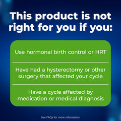 Clearblue me diagram explaining FSH tests and menopause stages