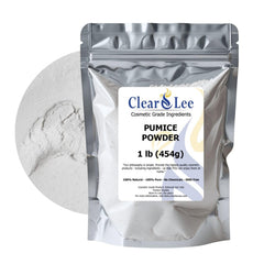 ClearLee pumice powder in a 1lb bag for DIY skincare, ready to use.