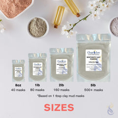 ClearLee bentonite clay powder helps balance skin oils for shine control.