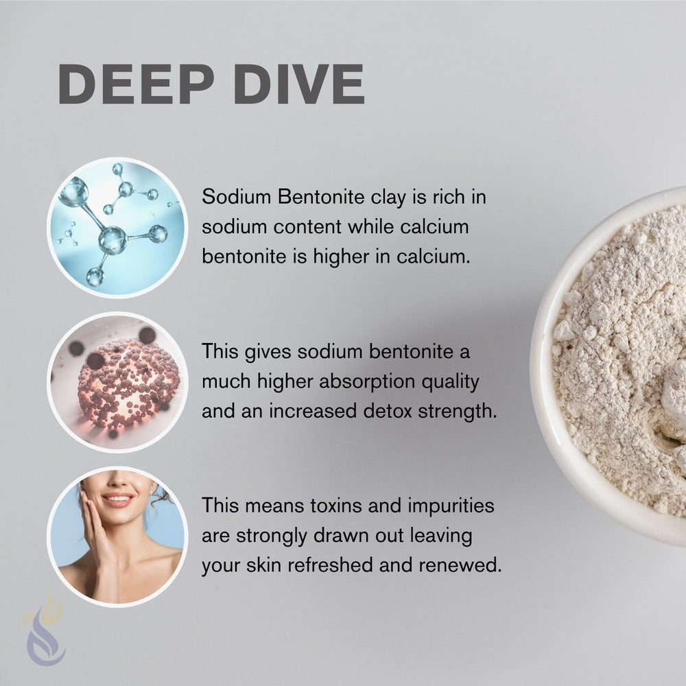ClearLee clay powder offers deep detox and pore cleansing in masks.