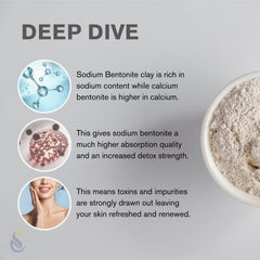 ClearLee clay powder offers deep detox and pore cleansing in masks.
