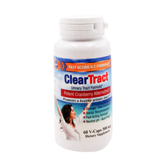 Close-up of Cleartract D-Mannose Formula Capsules bottle