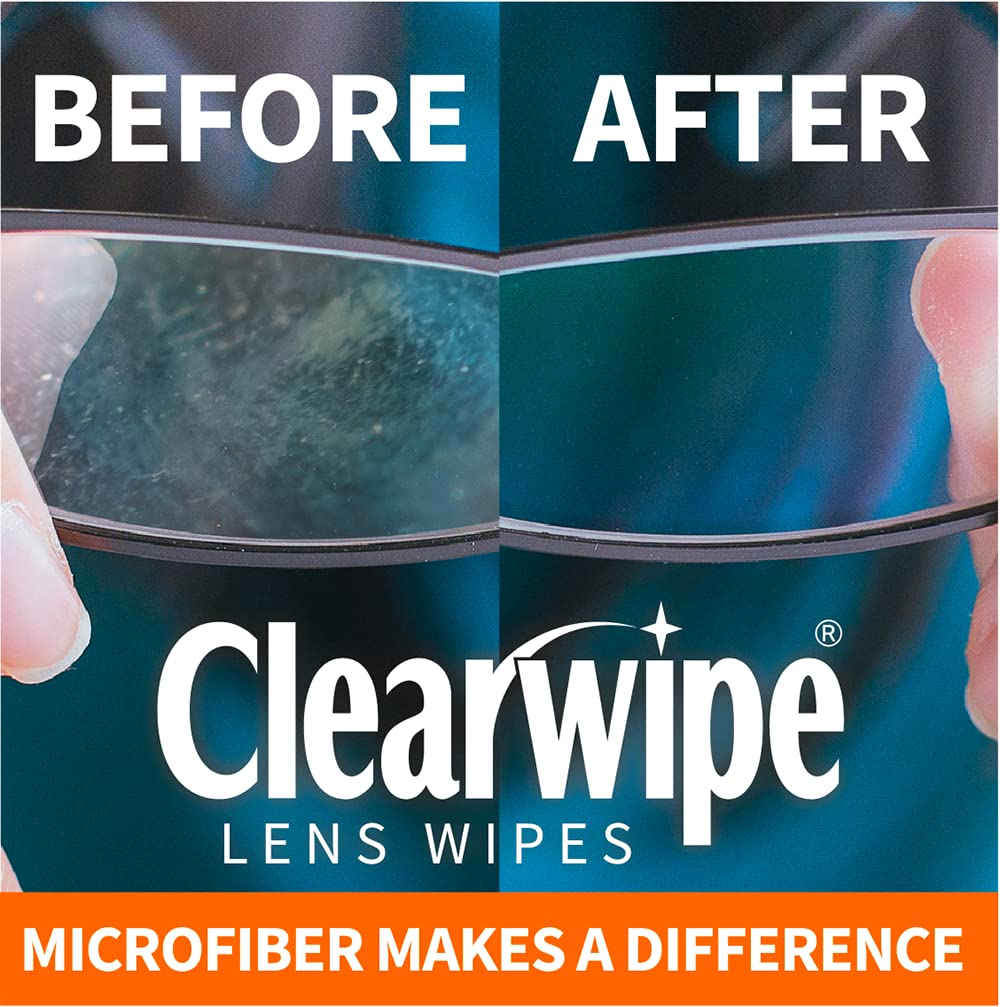 Sunglasses cleaned with ClearWipe wipe