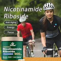 Close-up of Nicotinamide Riboside and Resveratrol ingredients