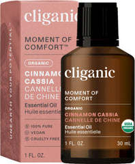 Cliganic Cinnamon Cassia Essential Oil 1oz bottle