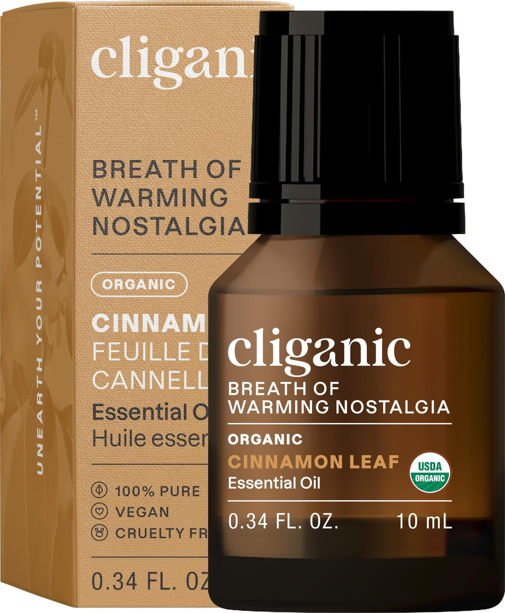 Cliganic Cinnamon Leaf Essential Oil bottle