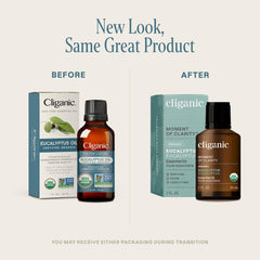 Packaging may vary label on eucalyptus oil bottle