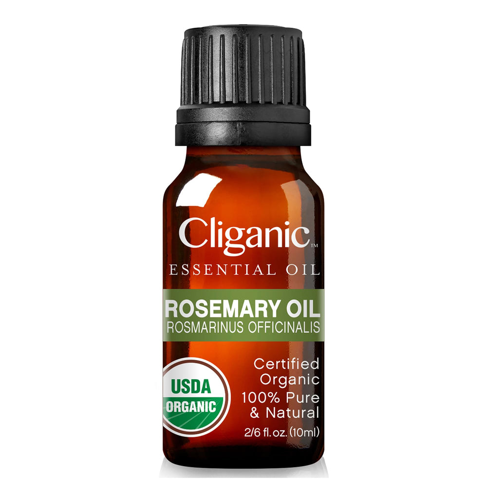 Ingredients and 100% Pure Rosemary Oil text