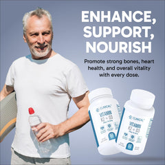 Clinical Effects Vitamin K2 + D3 bottle label close-up