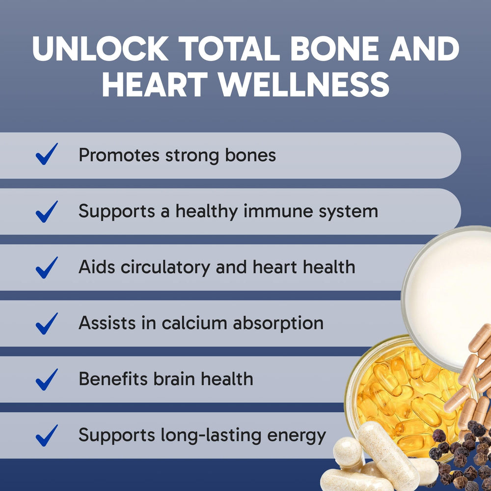 Vitamin K2 + D3 with BioPerine and calcium supplement image