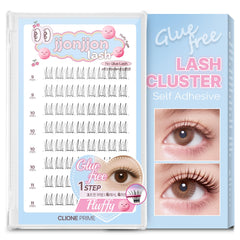 CLIONE PRIME packaging shows ready-to-use lash clusters for fast glamour.
