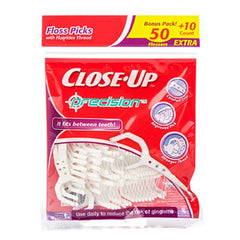 Close-Up Precision Floss Picks with Flouridex Thread — 120 flossers in a 2-pack (60 per pack)