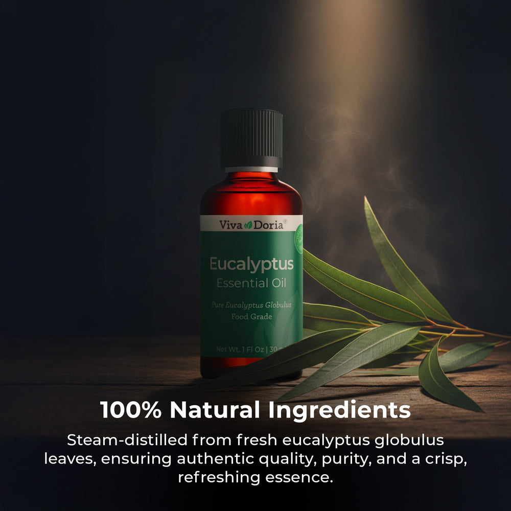 Close-up of pure eucalyptus oil