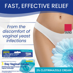 Clotrimazole 3-Day Vaginal Cream disposable applicators image emphasizes one-time use