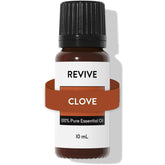 Clove essential oil bottle with Revive branding