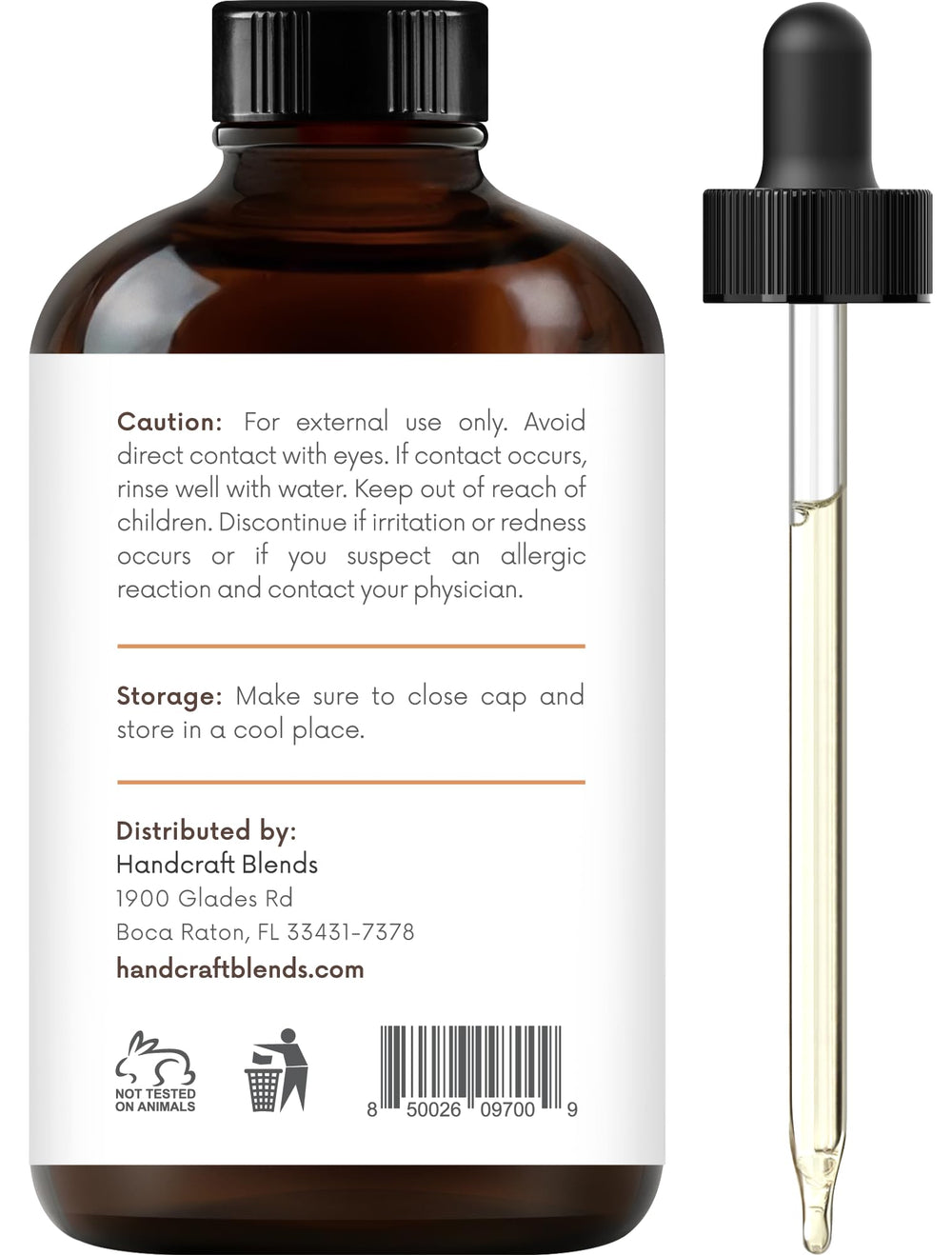 Close-up of Handcraft Blends Clove Essential Oil bottle