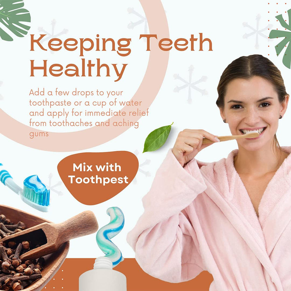 Clove essential oil used in a diffuser