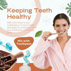 Clove essential oil used in a diffuser
