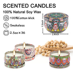 Bedroom ambiance with CLTNIKET soy wax candles in travel tins