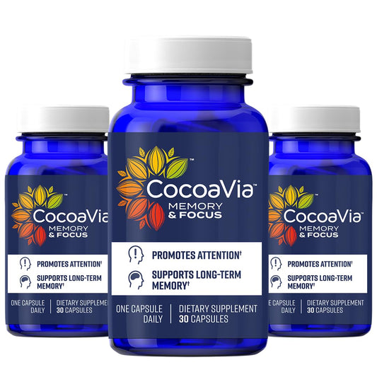 CocoaVia Memory & Focus bottle with 90 capsules