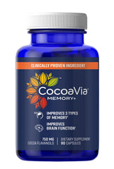 CocoaVia Memory+ bottle with capsules for daily memory support