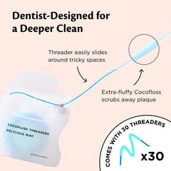 Using CocoPlush Threaders around implants, bridges, and braces