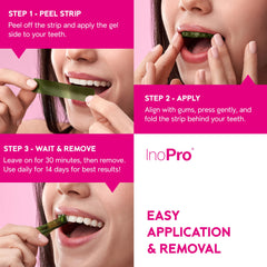 Coconut mint flavored whitening strips