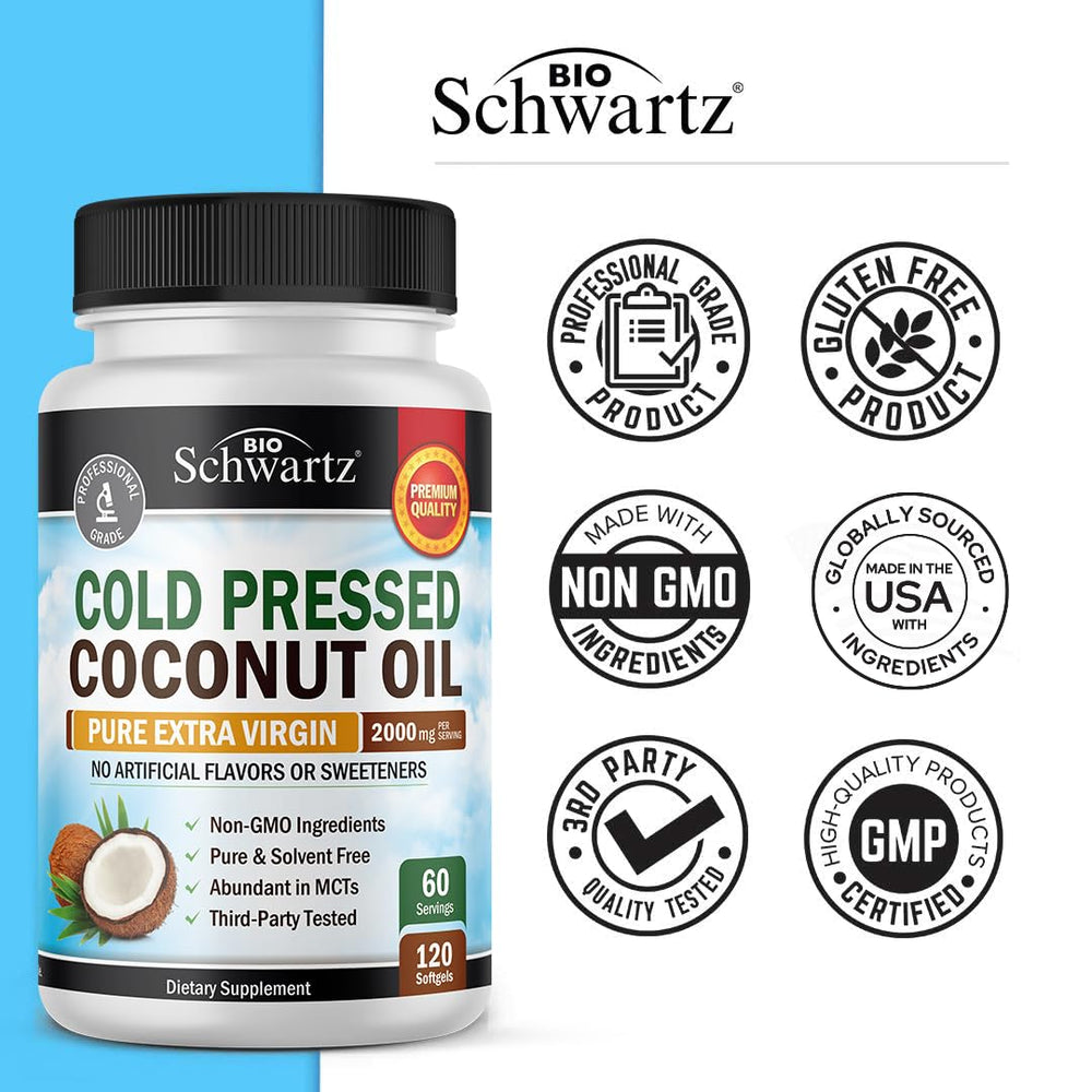 USA-made coconut oil softgels produced in a cGMP facility