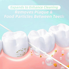 Floss gliding between implants and braces