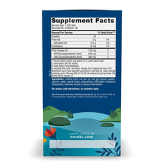 Close-up illustration of cod liver oil delivering 750 mg Omega-3s EPA and DHA