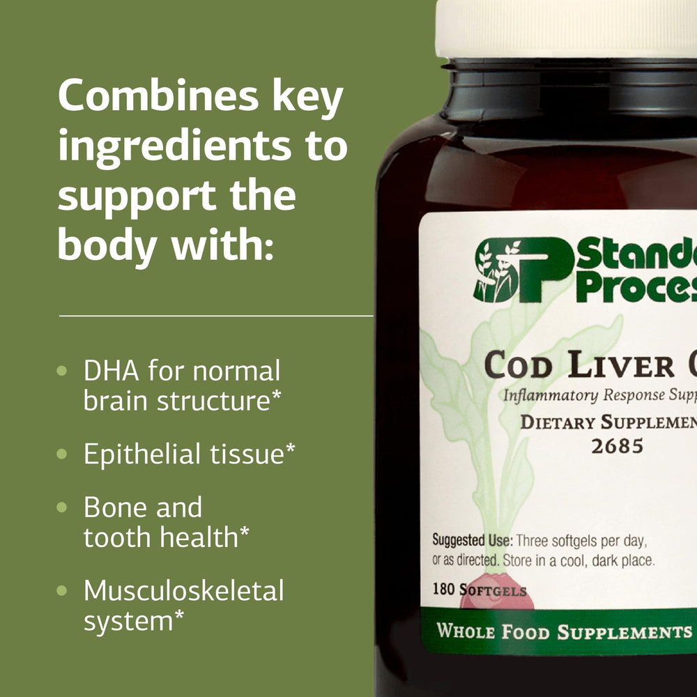 Whole-food-based Cod Liver Oil nutrition label