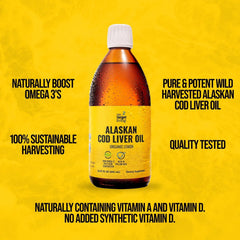 Cod Liver Oil bottle label with Vitamin D information