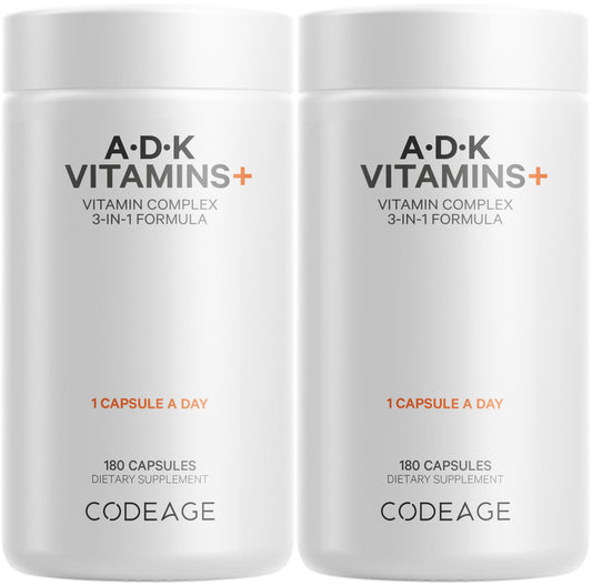 Codeage ADK Vitamins bottle with 180 capsules