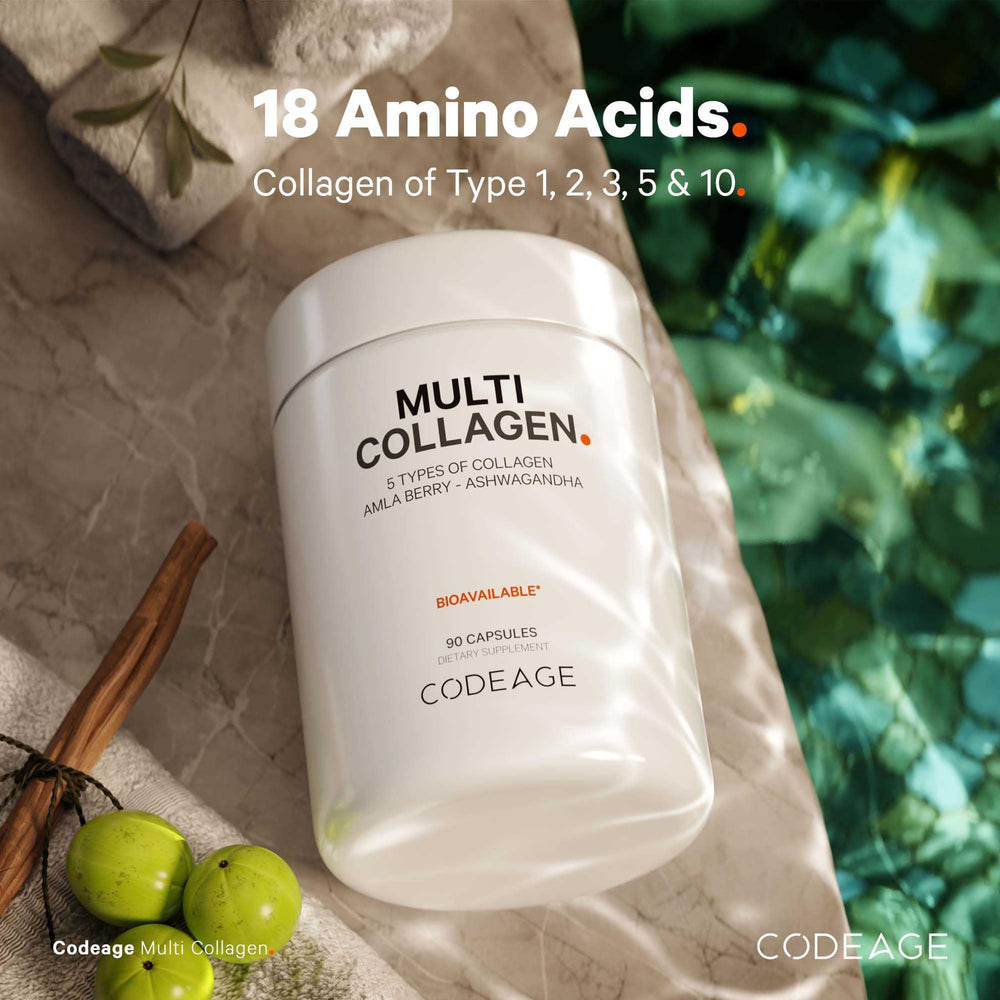 Ashwagandha and amla berry extract with collagen capsules