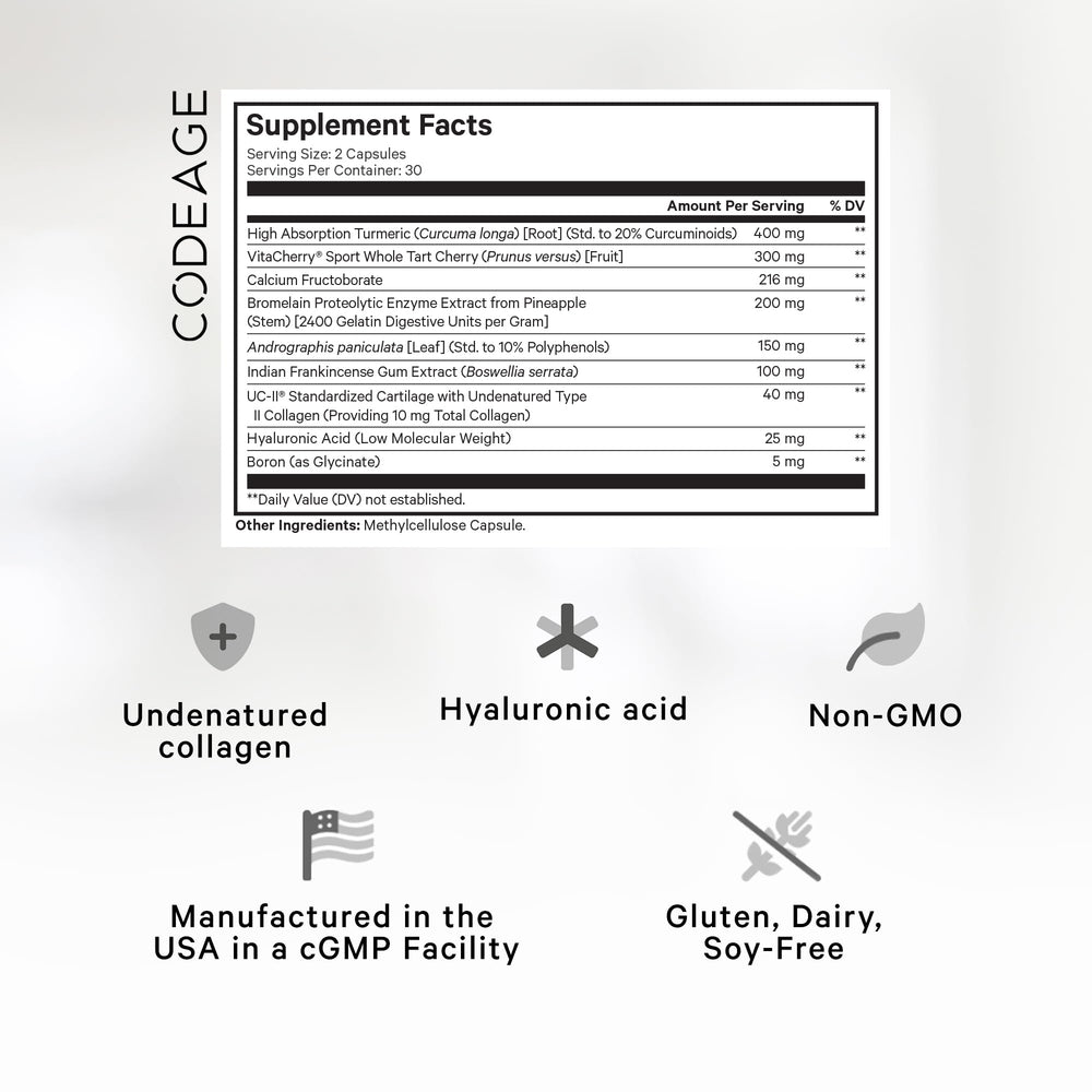 close-up of Codeage capsules showing smooth finish and easy-to-swallow size for convenience