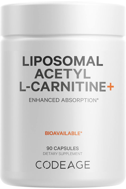 Codeage Liposomal Acetyl-L-Carnitine+ supplement bottle with 90 capsules