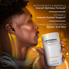 Codeage liposomal delivery system close-up emphasizing purity from sunflower lipids