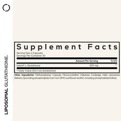 Codeage Liposomal Glutathione bottle front highlights vegan, non-GMO formulation.