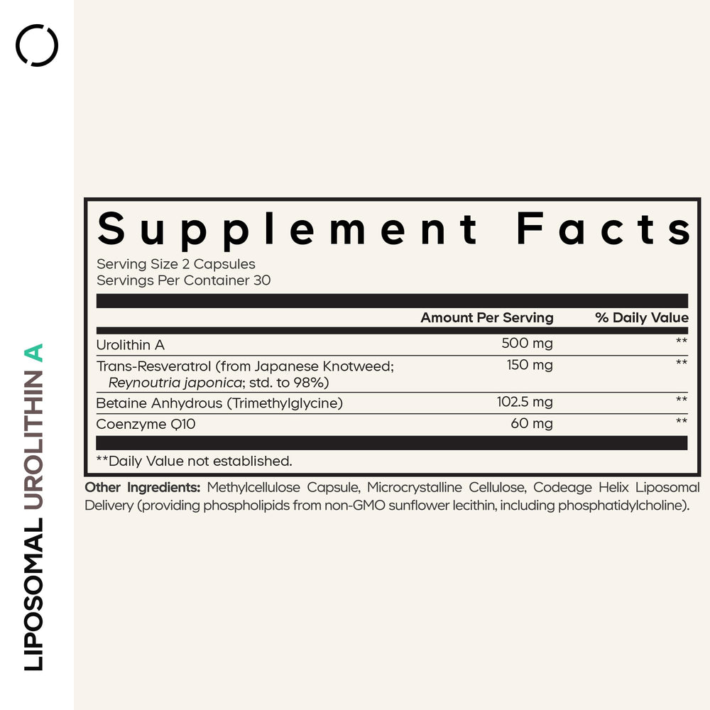 Label showing 500 mg per serving